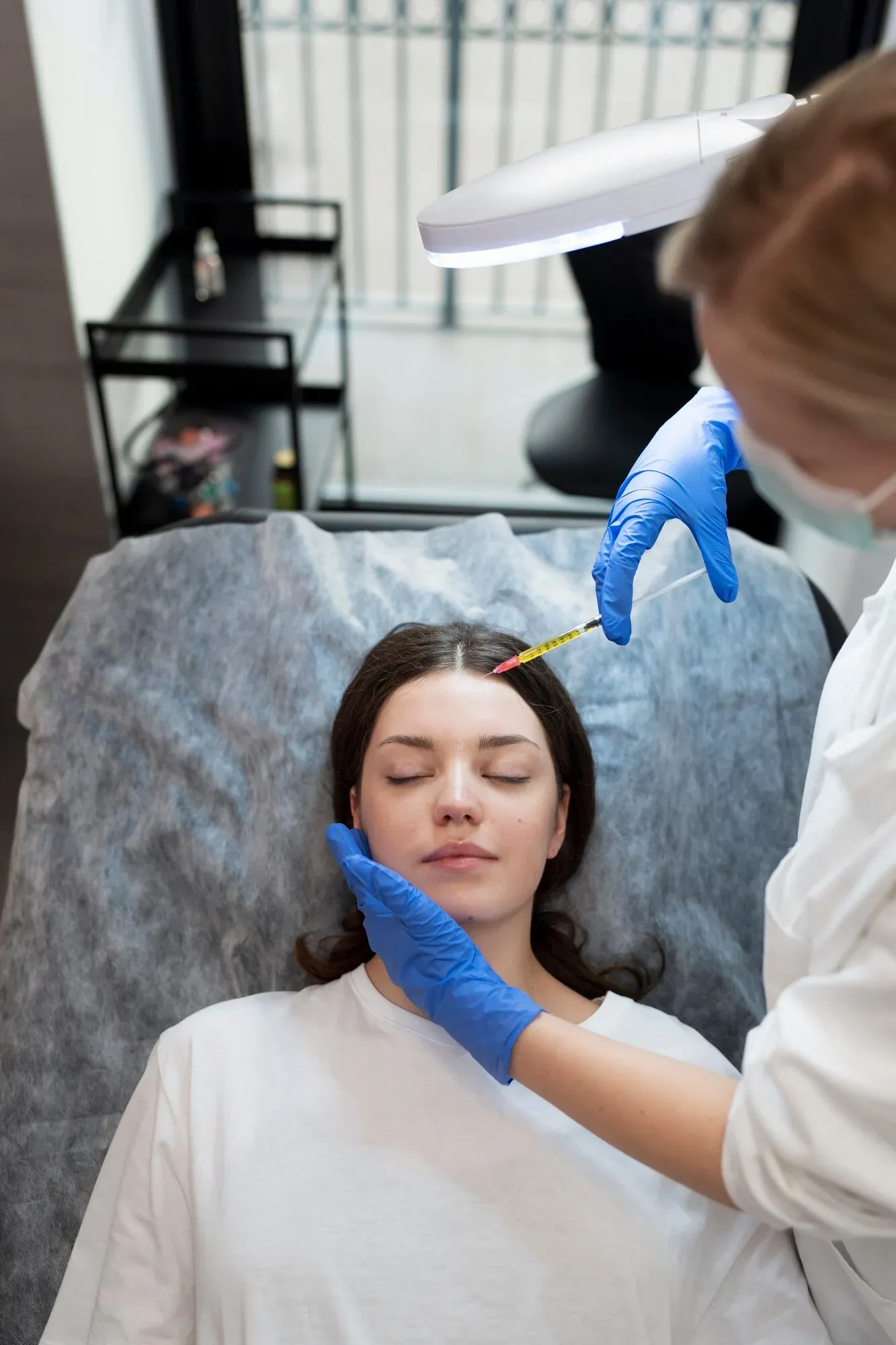 Forehead assessment before Botox injections
