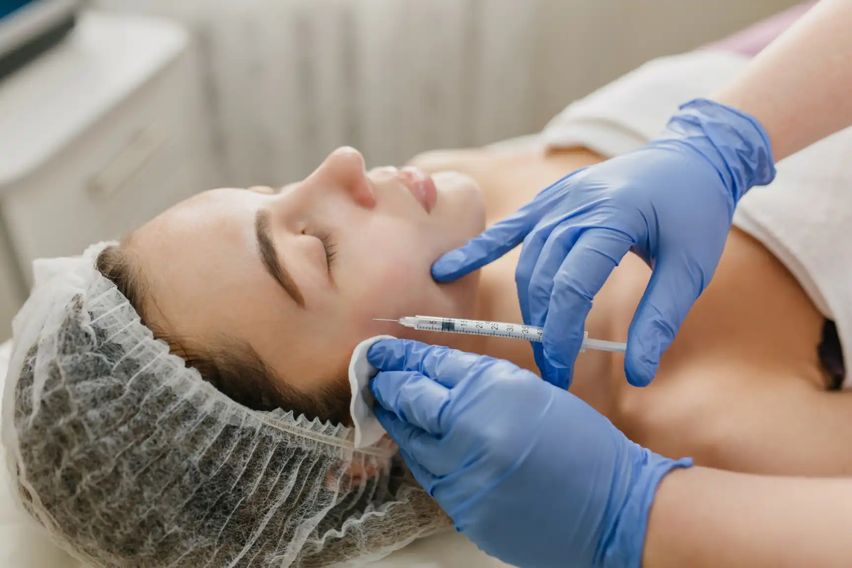 Patient receiving Botox during an appointment